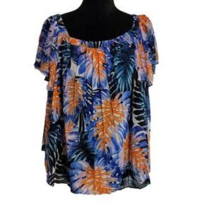 𝅺jennifer Lopez large shell floral top